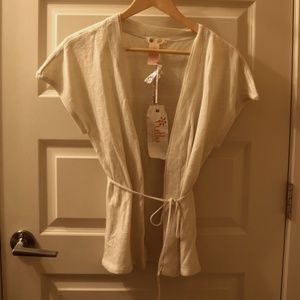 Brand New! - Cream Coloured Sweater Vest with Tie